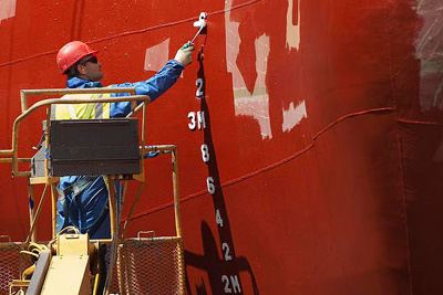 Ship repairs at Milford Dry Dock